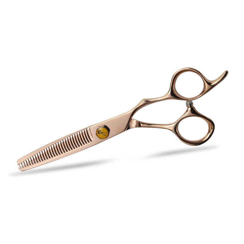 Cesoie da taglio per capelli in acciaio 440C color oro rosa